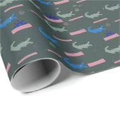 Papier Cadeau Motif Alligator (Coin rond)