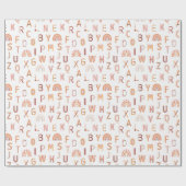 Papier Cadeau Motif Alphabet arc-en-ciel amusant (Plat)