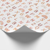 Papier Cadeau Motif Alphabet arc-en-ciel amusant (Coin)
