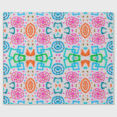 Papier Cadeau Motif américain. Impression Ikat transparente. Mod (Plat)