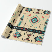 Papier Cadeau Motif amérindien (Déroulé)