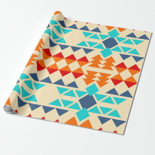 Papier Cadeau Motif amérindien sans soudure rhombus et tr