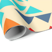 Papier Cadeau Motif amérindien sans soudure rhombus et tr (Coin rond)