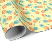 Papier Cadeau Motif ananas (Coin rond)