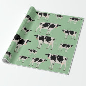 Papier Cadeau Motif animal de ferme de vache (Déroulé)