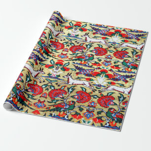 Papier Cadeau Motif Antique Oriental Turc Persan, Animaux