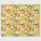 Papier Cadeau Motif apicole (Plat)