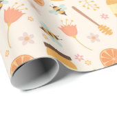 Papier Cadeau Motif apicole (Coin rond)