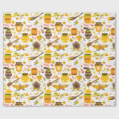Papier Cadeau Motif apicole (Plat)