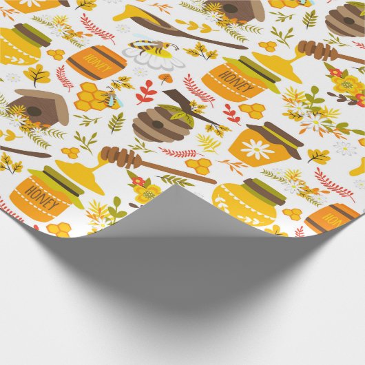 Papier Cadeau Motif apicole (Coin)