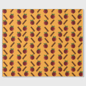 Papier Cadeau Motif Apple Cinnamon (Plat)