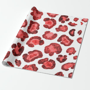Papier Cadeau Motif aquarelle illustration peau léopard. Effacer