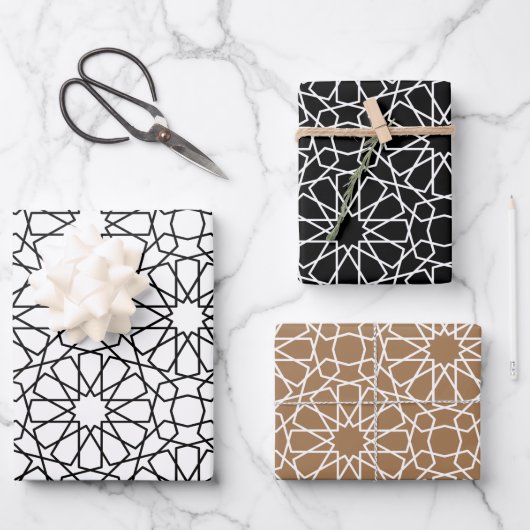 Papier cadeau Motif arabesque islamique (Recto)