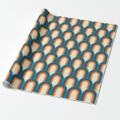Papier Cadeau Motif arc-en-ciel Arche rétro coloré (Déroulé)
