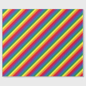 Papier Cadeau Motif arc-en-ciel diagonal (Plat)