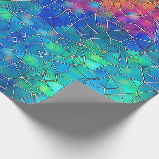 Papier Cadeau Motif arc-en-ciel en verre tendu (Coin)