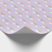 Papier Cadeau Motif arc-en-ciel et nuages (Coin)