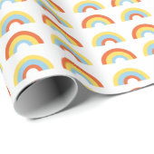 Papier Cadeau Motif arc-en-ciel mignon (Coin rond)