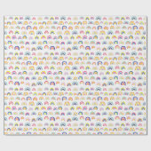 Papier Cadeau Motif arc-en-ciel pour enfants mignons (Plat)