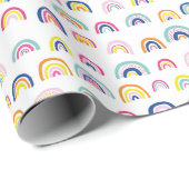 Papier Cadeau Motif arc-en-ciel pour enfants mignons (Coin rond)