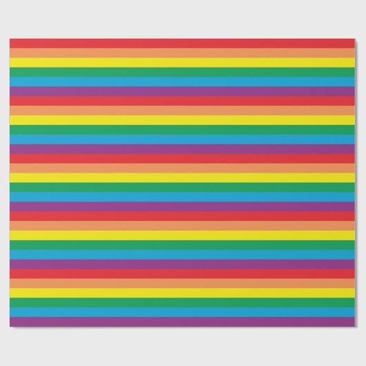 Papier Cadeau Motif arc-en-ciel simple (Plat)