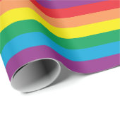 Papier Cadeau Motif arc-en-ciel simple (Coin rond)
