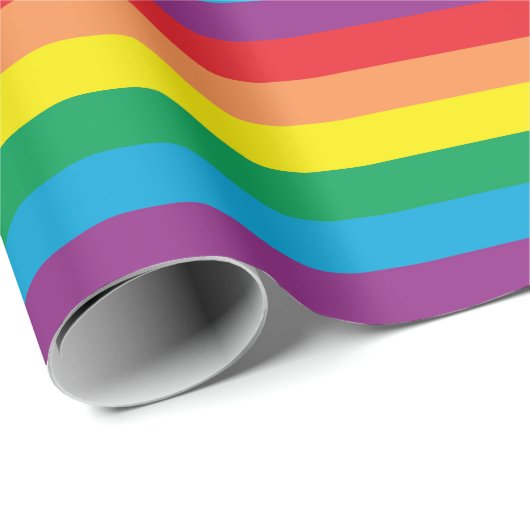 Papier Cadeau Motif arc-en-ciel simple (Coin rond)