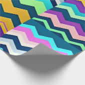 Papier Cadeau Motif arc-en-ciel Zig zagging pastel (Coin)