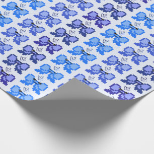 Papier Cadeau Motif Arc en Pixel en Talons Hauts