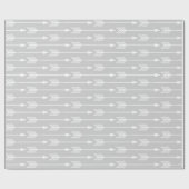 Papier Cadeau Motif Argent Flèches (Plat)