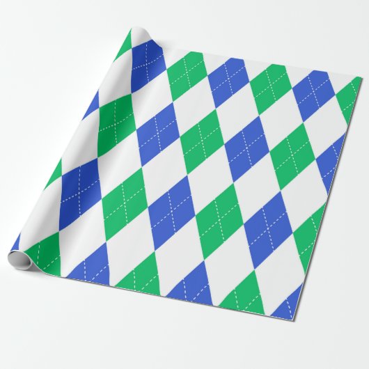 Papier Cadeau Motif Argyll Classique - Fête de Golf (Déroulé)