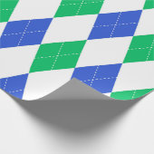 Papier Cadeau Motif Argyll Classique - Fête de Golf (Coin)