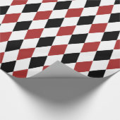Papier Cadeau Motif arlequin noir et bourguignon (Coin)