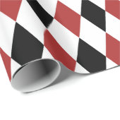 Papier Cadeau Motif arlequin noir et bourguignon (Coin rond)