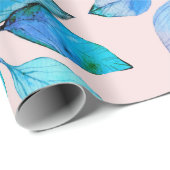 Papier Cadeau motif arrière - plan abstrait kaléidoscope rouge (Coin rond)