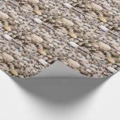 Papier Cadeau Motif arrière - plan de galets (Coin)