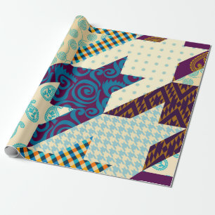 Papier Cadeau Motif arrière - plan sans couture. Motif de patchw