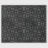 Papier Cadeau Motif Art déco argenté et noir (Plat)
