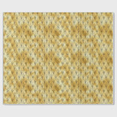 Papier Cadeau Motif Art déco Gold et Black Diamond (Plat)