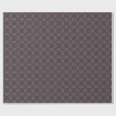 Papier Cadeau Motif Art déco | Marine Blue Gold (Plat)