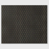 Papier Cadeau Motif Art déco noir et or (Plat)