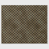 Papier Cadeau Motif Art déco noir et or (Plat)