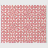 Papier Cadeau Motif Art déco rouge et blanc (Plat)