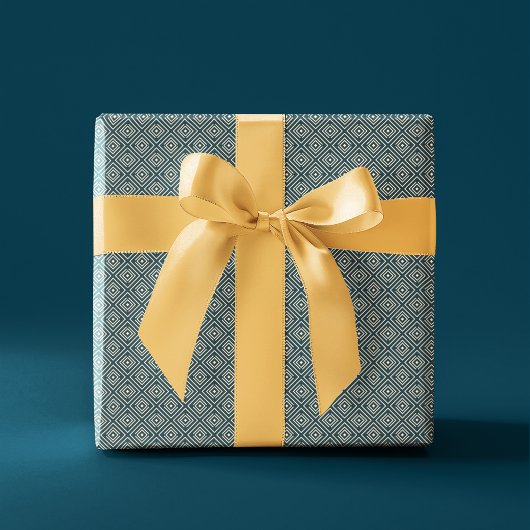 Papier Cadeau Motif Art déco | Tan Turquoise