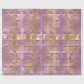 Papier Cadeau Motif Art Déco violet et or (Plat)