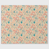 Papier Cadeau motif atomique rétro des années 1950 (Plat)