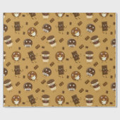 Papier Cadeau Motif au chocolat (Plat)