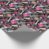 Papier Cadeau Motif au néon de maquillage (Coin)