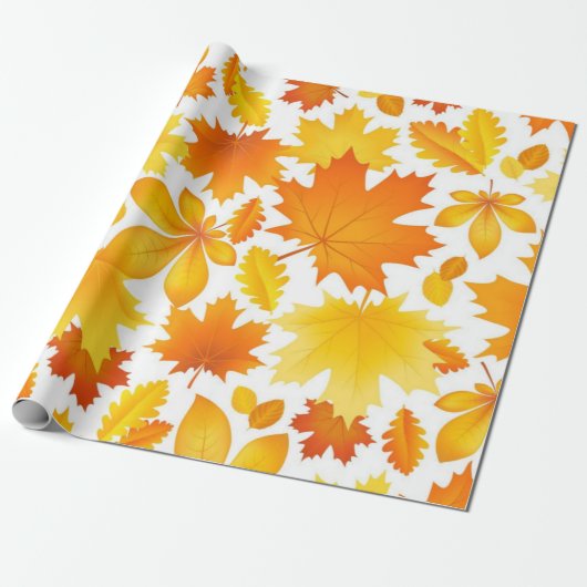 Papier Cadeau Motif automne (Déroulé)