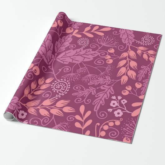 Papier Cadeau Motif automne (Déroulé)